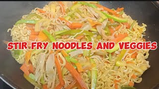 Cooking live Quick and Easy Stir Fry Noodles and Veggieslive [upl. by Peursem825]