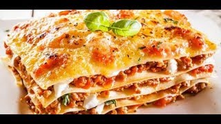 وصفة لازانيا سهلة سريعة 👌✔️طريقة عمل اللازانيا باللحم المفروم والبشاميل👌✔️recettes de lasagne [upl. by Stelmach]