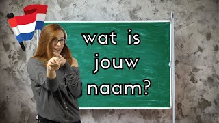 INTRODUCING YOURSELF IN DUTCH  Dutch for BEGINNERS les 2 NT2  A1 [upl. by Abeu]