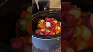 PersonalSized Pot Roast in Under 1 Minute  Easy Crockpot Recipe cooking foodie [upl. by Cykana]