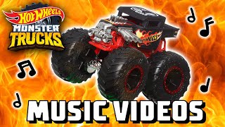 Bone Shaker’s Music Video “Thrash and Smash”  More Monster Truck Music Videos 🎵  Hot Wheels [upl. by Lindon]