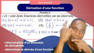 DERIVATION DUNE FONCTION  ENSEMBLE DE DERIVABILITE FONCTION DERIVEE [upl. by Aticnemrac]