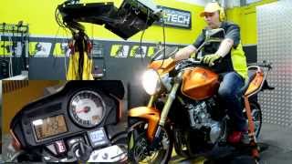 HealTech QuickShifter easy QSE  Dyno test run Honda CB600F Hornet [upl. by Tully]