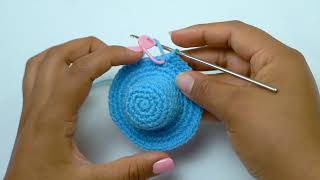 Llavero DE SOMBRERO A CROCHET  YOUTUBE  paso a paso video tutorial [upl. by Atikim941]