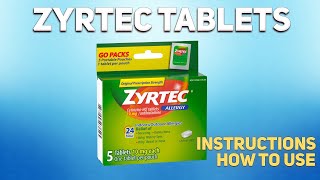 Zyrtec Allergy Relief tablets Cetirizine how to use How and when to take it Who cant take [upl. by Nikolia801]