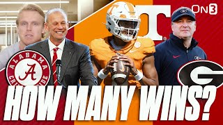 SEC College Football Win Totals Alabama Georgia Tennessee Oklahoma Texas AampM  How Many Wins [upl. by Bates]