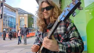 Sharp Dressed Man  ZZ Top  Live playthrough on the streets of Newcastle [upl. by Elvis]