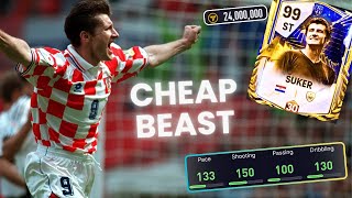 SUKER REVIEW IN FC MOBILE 💯🔥 CHEAP BEAST STRIKER🔥☠️ fc24 [upl. by Udale363]