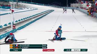 MARTIN FOURCADE  FINISH MASSSTART  JO 2018 Thierry Roland [upl. by Lucius23]