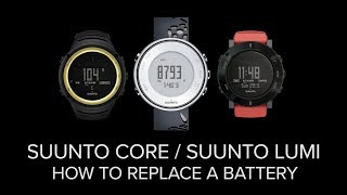 Suunto Core  Lumi  How to replace a battery [upl. by Ladiv]