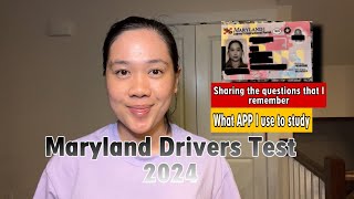 MARYLAND DMV DRIVERS PERMIT TEST 2024 [upl. by Rihsab644]