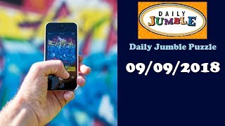 Daily Jumble Puzzle September 9 2018  Jumble Answers Today [upl. by Fiden]