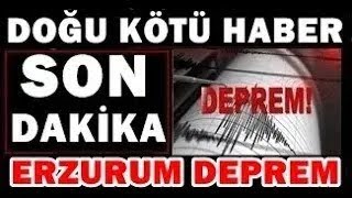 Erzurumdan KÖTÜ Haber Korkutan DEPREM SON DAKİKA Açıklaması [upl. by Cleodal]