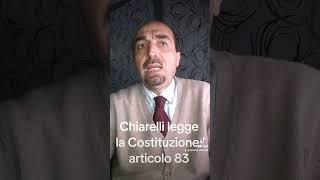 Chiarelli legge la Costituzione articolo 83 [upl. by Lacie]