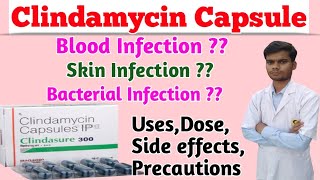 Clindasure 300 capsule । Clindamycin capsule 300mg। Dalacin c 300 capsule । Skin infection ke liye [upl. by Pliam]