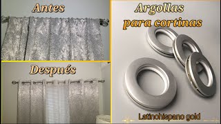 COMO poner ARGOLLAS a cortinas🧵✂️✏️ FACIL y MUY rápido 2 [upl. by Voe]