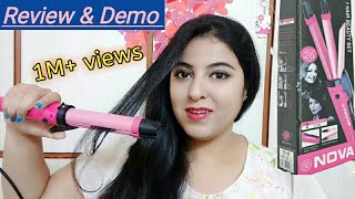 Nova 2 in 1 Hair Straightener amp Curler Review amp Curling Demo [upl. by Fennie222]