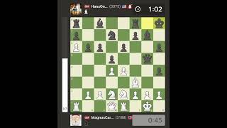 Magnus Carlsen destroyed Hans Niemann in 25 moves in Speed Chess Championship 2024 chesslovers65 [upl. by Nagiem449]