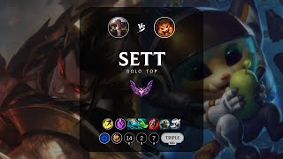 Sett Top vs Gnar  EUW Master Patch 1323 [upl. by Dorrehs]