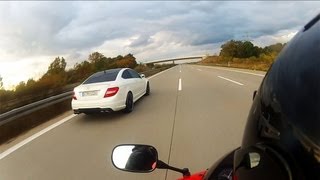 CBR 600 RR vs R6 vs C 63 AMG Coupe TOP SPEED 1080p  GoPro Hero [upl. by Ienttirb]