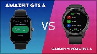 Amazfit GTS 4 vs Garmin Vivoactive 4 Comparison [upl. by Nwahsak19]