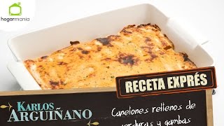 Receta Exprés Canelones rellenos de verduras y gambas [upl. by Erodoeht268]