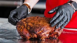 Smoked Pulled Pork Shoulder Recipe with Dark Bark [upl. by Aeet]