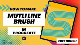 How to make a Multi Line Brush in Procreate – Multilines Procreate Brush FREE Brush  Tutorials [upl. by Lehcor682]