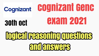 cognizant Genc exam logical reasoning cognizant exam pattern and syllabus cognizant reasoning [upl. by Irollam685]