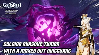 Fighting the Miasmic Tumor with Solo Ningguang  Genshin Impact [upl. by Harleigh]