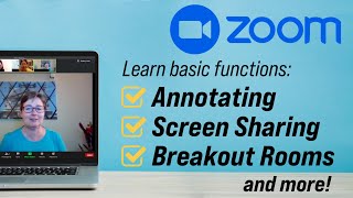 How to Use ConferZoomZoom Features Annotate Share Screen Breakout Rooms  ESL Student Tutorial [upl. by Ludmilla]