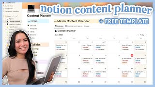 how to use notion 💻💡 content calendar notion tutorial  free template for content creators [upl. by Dnar]