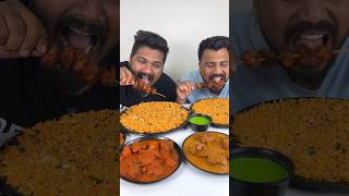 FASTEST CHICKEN TIKKA STICKS EATING CHALLENGE😱 BROTHER vs BROTHER🔥 shorts eating foodie [upl. by Siraf329]