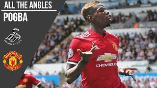 Paul Pogba v Swansea City Goal  All the Angles  Manchester United [upl. by Uhn]