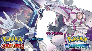 Pokémon Omega Ruby amp Alpha Sapphire  Palkia and Dialga Battle Music HQ [upl. by Ahsineg174]