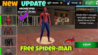 How to equip free spiderman in rope hero vice town game  new update rope hero  black spider 20 [upl. by Holihs554]