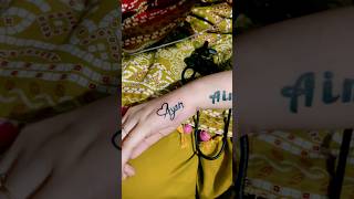 Name tattoo aazitattoo tattoodesignideas tattooideas lovetattoodesign handtattoodesigns music [upl. by Jairia107]