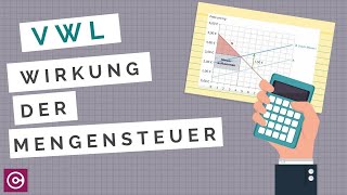 Wirkung der Mengensteuer Volkswirtschaftslehre Animation [upl. by Ahtnahc]