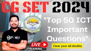 ICT Most important 50 questions CGSET Exam2024 CG SET Paper 1Informationamp communication technology [upl. by Daveen950]