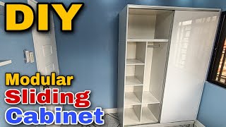 DIY SLIDING CABINET  Laminated Modular Sliding Cabinet  chitman [upl. by Layney]