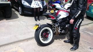 MV Agusta Dragster 800RR QD Exhaust No DB Killer [upl. by Nylarej]