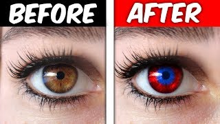 CHANGE YOUR EYE COLOR TRICK IT WORKS OMG [upl. by Woodruff]