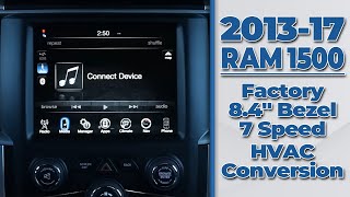 20132017 Dodge Ram 1500  Factory 84quot Bezel 7 Speed HVAC Conversion  Easy Plug amp Play Install [upl. by Raff668]