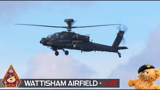 LIVE BRITISH ARMY AIR CORPS AH1 FAREWELL FLYPAST APACHE amp AH64 ACTION • WATTISHAM AIRFIELD 250324 [upl. by Elohcan]