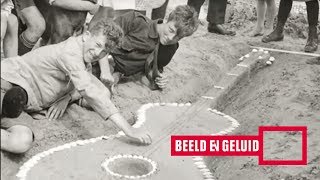 Wedstrijd zandfiguren maken in Scheveningen 1923 [upl. by Ahtoelc498]