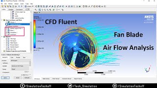 CFD Analysis on Fan Blade  Rotary Motion Simulation  Ansys Fluent  Tamil [upl. by Aihppa]