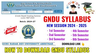 How to Download GNDU Syllabus ✍️ New Session 2024  2025  Gndu Syllabus Download Link [upl. by Telracs]