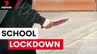 Shocking school lockdown in Western Sydney  7 News Australia [upl. by Barnet384]