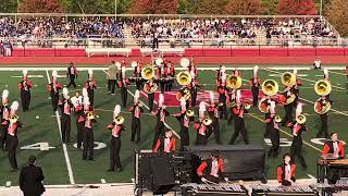 Minooka marching Indians at NCHS competition [upl. by Nauqram]