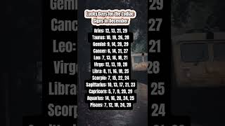 The Most LUCKY Days for Your Zodiac Sign in DECEMBER [upl. by Limann3]